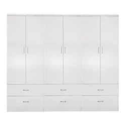 ΝΤΟΥΛΑΠΑ 6ΦΥΛΛΗ REINA ME 6 ΣΥΡΤΑΡΙΑ HM21060.05 ΜΕΛΑΜΙΝΗ ΣΕ ΛΕΥΚΟ 240x42x181Υεκ.