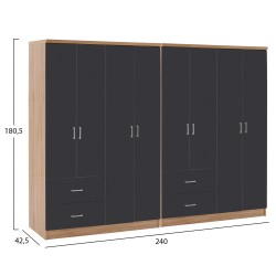 ΝΤΟΥΛΑΠΑ 8ΦΥΛΛΗ BRIANA HM21237.01 ΜΕΛΑΜΙΝΗ SONAMA & ΣΚΟΥΡΟ ΓΚΡΙ 241x42,5Χ180,5Υεκ. ΝΤΟΥΛΑΠΑ 8ΦΥΛΛΗ BRIANA HM21237.01 ΜΕΛΑΜΙΝΗ SONAMA & ΣΚΟΥΡΟ ΓΚΡΙ 241x42,5Χ180,5Υεκ.