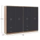 ΝΤΟΥΛΑΠΑ 8ΦΥΛΛΗ BRIANA HM21237.01 ΜΕΛΑΜΙΝΗ SONAMA & ΣΚΟΥΡΟ ΓΚΡΙ 241x42,5Χ180,5Υεκ.