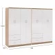 ΝΤΟΥΛΑΠΑ 8ΦΥΛΛΗ BRIANA HM21237.02 ΜΕΛΑΜΙΝΗ SONAMA & ΛΕΥΚΟ 241x42,5Χ180,5Υεκ.