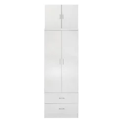 ΝΤΟΥΛΑΠΑ REINA HM21061.05 2ΦΥΛΛΗ ΜΕ ΠΑΤΑΡΙ & 2 ΣΥΡΤΑΡΙΑ-ΜΕΛΑΜΙΝΗ ΛΕΥΚΗ 80x42x241Υεκ