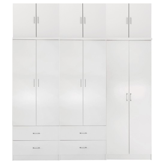 ΝΤΟΥΛΑΠΑ REINA HM21063.05 6ΦΥΛΛΗ-4 ΣΥΡΤΑΡΙΑ-ΠΑΤΑΡΙ-ΜΕΛΑΜΙΝΗ ΣΕ ΛΕΥΚΟ 240x43x241Υεκ