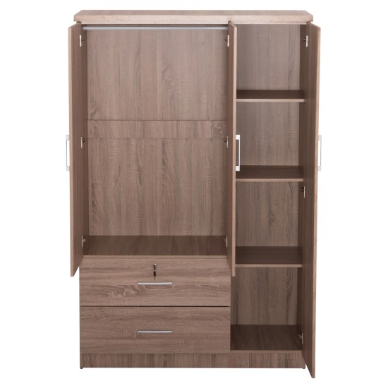 ΝΤΟΥΛΑΠΑ ΜΕ ΚΑΘΡΕΦΤΗ & ΣΥΡΤΑΡΙΑ JARRY HM2485.11 SONAMA OAK ΜΕΛΑΜΙΝΗ 119x48x183Υεκ