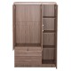 ΝΤΟΥΛΑΠΑ ΜΕ ΚΑΘΡΕΦΤΗ & ΣΥΡΤΑΡΙΑ JARRY HM2485.11 SONAMA OAK ΜΕΛΑΜΙΝΗ 119x48x183Υεκ