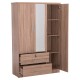 ΝΤΟΥΛΑΠΑ ΜΕ ΚΑΘΡΕΦΤΗ & ΣΥΡΤΑΡΙΑ JARRY HM2485.11 SONAMA OAK ΜΕΛΑΜΙΝΗ 119x48x183Υεκ