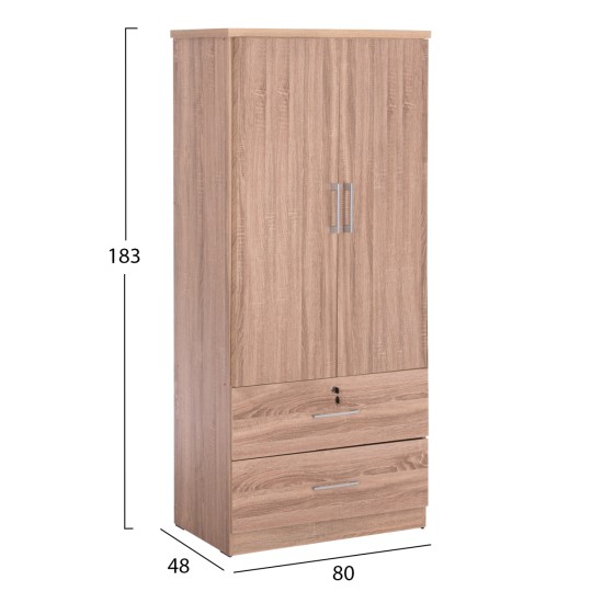 ΝΤΟΥΛΑΠΑ ΜΕ ΣΥΡΤΑΡΙΑ REINA HM2484.11 SONAMA OAK ΜΕΛΑΜΙΝΗ 80x48x183Υεκ.