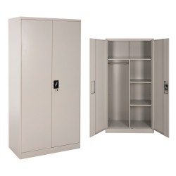 ΝΤΟΥΛΑΠΑ ΜΕΤΑΛΛΙΚΗ CLOD HM5961.11 2ΦΥΛΛΗ ΜΕ ΧΩΡΙΣΜΑ ΑΝΟΙΧΤΟ ΓΚΡΙ 90Χ40Χ180Yεκ.