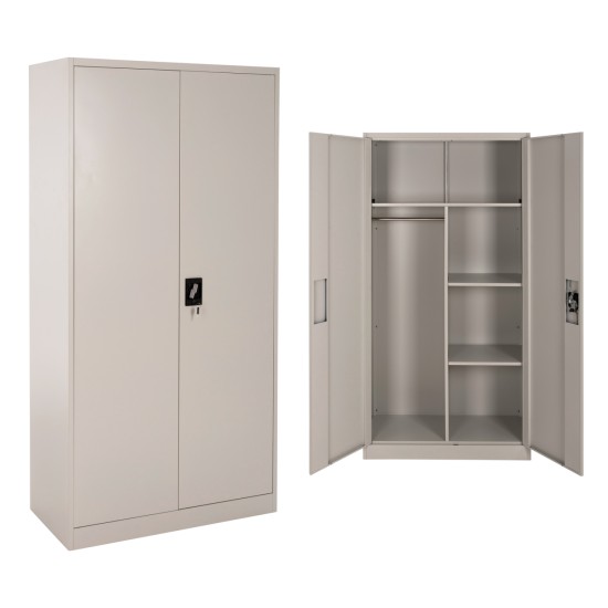 ΝΤΟΥΛΑΠΑ ΜΕΤΑΛΛΙΚΗ CLOD HM5961.11 2ΦΥΛΛΗ ΜΕ ΧΩΡΙΣΜΑ ΑΝΟΙΧΤΟ ΓΚΡΙ 90Χ40Χ180Yεκ.