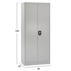 ΝΤΟΥΛΑΠΑ ΜΕΤΑΛΛΙΚΗ HM5961.01 ΜΕ ΧΩΡΙΣΜΑ ΔΙΦΥΛΛΗ ΑΝΟΙΧΤΟ ΓΚΡΙ 90Χ40Χ180Yεκ.