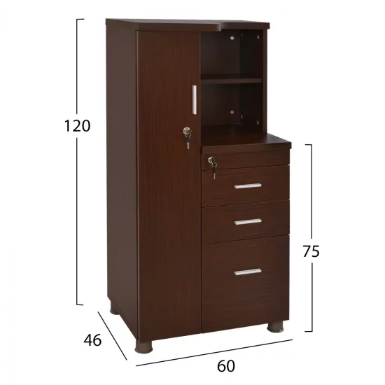 ΝΤΟΥΛΑΠΙ ΓΡΑΦΕΙΟΥ VANCE ΕΠΑΓΓΕΛΜΑΤΙΚΟ WENGE HM2053.12 80X40X82Υ εκ.