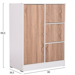 ΝΤΟΥΛΑΠΙ ΜΕ 4 ΑΠΟΘ.ΧΩΡΟΥΣ MATIN HM2479.01 SONAMA OAK-ΛΕΥΚΗ ΜΕΛΑΜΙΝΗ 80x39,5x99,5Υεκ ΝΤΟΥΛΑΠΙ ΜΕ 4 ΑΠΟΘ.ΧΩΡΟΥΣ MATIN HM2479.01 SONAMA OAK-ΛΕΥΚΗ ΜΕΛΑΜΙΝΗ 80x39,5x99,5Υεκ