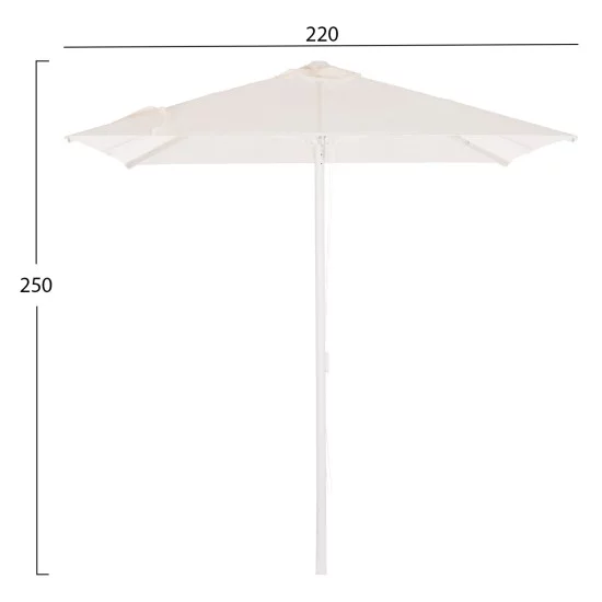 ΟΜΠΡΕΛΑ ΕΠΑΓΓEΛΜΑΤΙΚΗ ALU REGGIE 2.20x2.20x2.50m ΕΚΡΟΥ ΠΑΝΙ 8ΑΚΤΙΝΕΣ HM6013.01