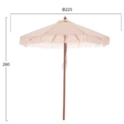 ΟΜΠΡΕΛΑ ΕΠΑΓΓΕΛΜΑΤΙΚΗ WAGNER ΜΑΚΡΑΜΕ ΚΡΟΣΙ ΜΠΕΖ ΜΕ ΞΥΛΙΝΟ ΣΚΕΛΕΤΟ 3X3X2.50Υm HM5778.01