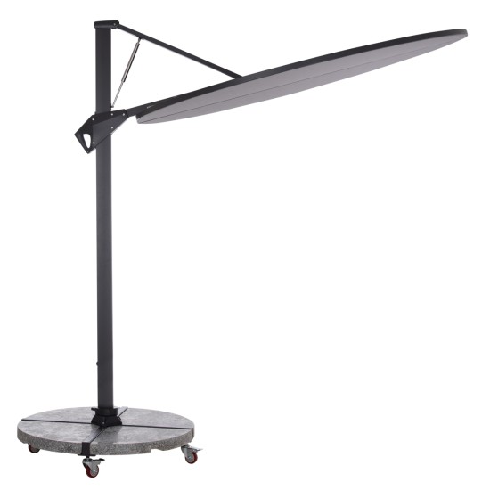 ΟΜΠΡΕΛΑ ΜΕ ΒΑΣΗ ΣΕΙΡΑ CANNOPY HM21285.01 ΑΛΟΥΜΙΝΙΟ & ΓΡΑΝΙΤΗΣ-ΜΟΛΥΒΙ ΧΡΩΜΑ Φ2,2μ