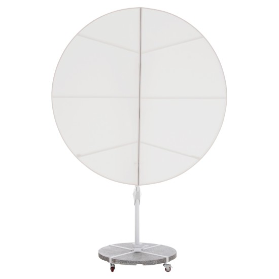 ΟΜΠΡΕΛΑ ΜΕ ΒΑΣΗ ΣΕΙΡΑ CANNOPY HM21285.02 ΑΛΟΥΜΙΝΙΟ & ΓΡΑΝΙΤΗΣ-ΛΕΥΚΟ ΧΡΩΜΑ Φ2,2μ