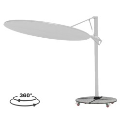 ΟΜΠΡΕΛΑ ΜΕ ΒΑΣΗ ΣΕΙΡΑ CANNOPY HM21285.02 ΑΛΟΥΜΙΝΙΟ & ΓΡΑΝΙΤΗΣ-ΛΕΥΚΟ ΧΡΩΜΑ Φ2,2μ