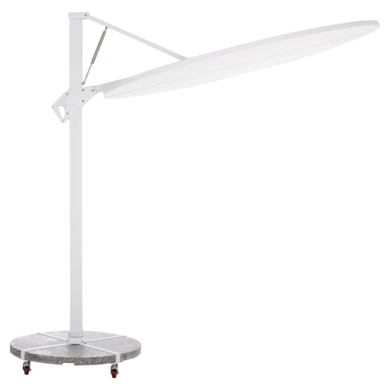 ΟΜΠΡΕΛΑ ΜΕ ΒΑΣΗ ΣΕΙΡΑ CANNOPY HM21285.02 ΑΛΟΥΜΙΝΙΟ & ΓΡΑΝΙΤΗΣ-ΛΕΥΚΟ ΧΡΩΜΑ Φ2,2μ