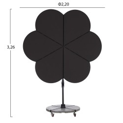 ΟΜΠΡΕΛΑ ΜΕ ΒΑΣΗ ΣΕΙΡΑ CANNOPY (flower) HM21286.01 ΑΛΟΥΜΙΝΙΟ-ΓΡΑΝΙΤΗΣ-ΜΟΛΥΒΙ ΧΡΩΜΑ 2,38x2,2μ