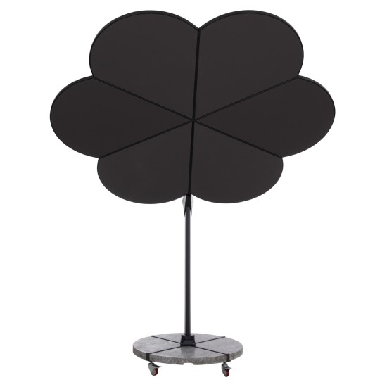 ΟΜΠΡΕΛΑ ΜΕ ΒΑΣΗ ΣΕΙΡΑ CANNOPY (flower) HM21286.01 ΑΛΟΥΜΙΝΙΟ-ΓΡΑΝΙΤΗΣ-ΜΟΛΥΒΙ ΧΡΩΜΑ 2,38x2,2μ