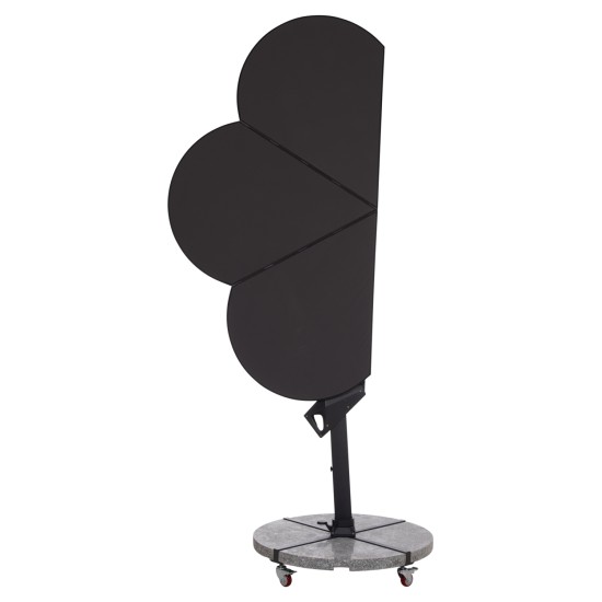 ΟΜΠΡΕΛΑ ΜΕ ΒΑΣΗ ΣΕΙΡΑ CANNOPY (flower) HM21286.01 ΑΛΟΥΜΙΝΙΟ-ΓΡΑΝΙΤΗΣ-ΜΟΛΥΒΙ ΧΡΩΜΑ 2,38x2,2μ