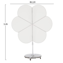 ΟΜΠΡΕΛΑ ΜΕ ΒΑΣΗ ΣΕΙΡΑ CANNOPY (flower) HM21286.02 ΑΛΟΥΜΙΝΙΟ-ΓΡΑΝΙΤΗΣ-ΛΕΥΚΟ 2,38x2,2μ