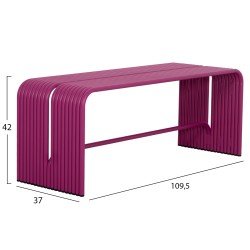 ΠΑΓΚΑΚΙ 2-ΘΕΣΙΟ ΣΕΙΡΑ INTREPID HM6327.05 ΑΛΟΥΜΙΝΙΟ ΣΕ ΜΩΒ ΧΡΩΜΑ 109,5x37x42Υ ΠΑΓΚΑΚΙ 2-ΘΕΣΙΟ ΣΕΙΡΑ INTREPID HM6327.05 ΑΛΟΥΜΙΝΙΟ ΣΕ ΜΩΒ ΧΡΩΜΑ 109,5x37x42Υ