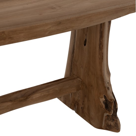 ΠΑΓΚΑΚΙ YEDI HM9347 ΑΠΟ ΜΑΣΙΦ ΞΥΛΟ TEAK ΦΥΣΙΚΟ 80X40X44Y εκ.