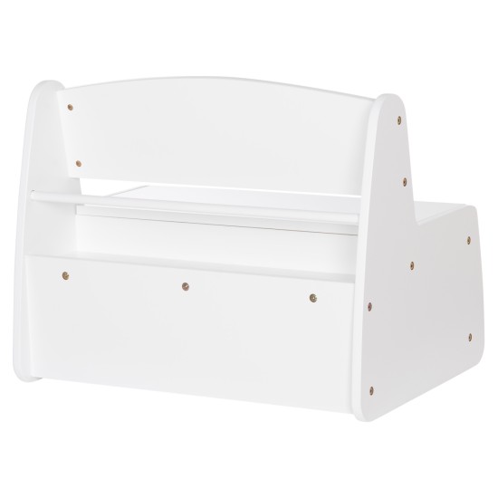 ΠΑΓΚΑΚΙ ΠΑΙΔΙΚΟ ΜΕ ΑΠΟΘ.ΧΩΡΟ RICKI HM18342.03 MDF & ΚΟΝΤΡΑΠΛΑΚΕ ΛΕΥΚΟ 63x43x47Υεκ