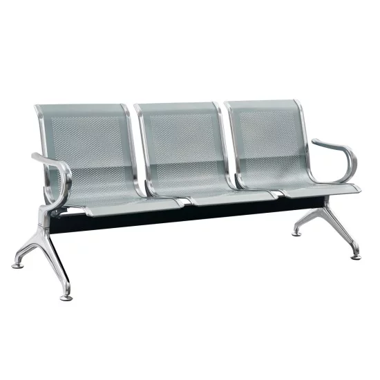 ΚΑΘΙΣΜΑ ΑΝΑΜΟΝΗΣ Τ. ΑΕΡΟΔΡΟΜΙΟΥ 3ΘΕΣΙΟ AVIATOR HM18399 ΜΕΤΑΛΛΟ MESH ΓΚΡΙ 171x64x76Υ