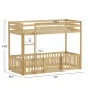 ΠΑΙΔΙΚΗ ΚΟΥΚΕΤΑ τ.MONTESSORI ΜΕ ΠΑΡΚΑΚΙ PLAYKID HM703.01 ΞΥΛΟ ΠΕΥΚΟΥ ΦΥΣΙΚΟ ΓΙΑ 190x90εκ
