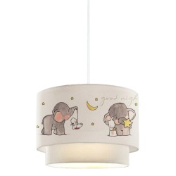 ΠΑΙΔΙΚΟ ΦΩΤΙΣΤΙΚΟ ΟΡΟΦΗΣ ΥΦΑΣΜΑΤΙΝΟ HM7576.01 ΛΕΥΚΟ ΜΕ ΣΧΕΔΙΟ CUTE ANIMALS Φ24x70εκ.