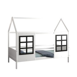 ΠΑΙΔΙΚΟ ΚΡΕΒΑΤΙ τ.MONTESSORI DOMER HM742.01 ΞΥΛΟ ΠΕΥΚΟΥ ΛΕΥΚΟ--ΓΙΑ 90x190εκ