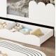 ΠΑΙΔΙΚΟ ΚΡΕΒΑΤΙ τ.MONTESSORI ΜΕ ΣΥΡΤΑΡΙΑ DOMER HM710.03 ΞΥΛΟ ΠΕΥΚΟΥ ΛΕΥΚΟ-ΣΤΡΩΜΑ 90x190εκ