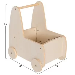 ΠΑΙΔΙΚΟ ΤΡΟΛΕΥ/ΚΑΡΟΤΣΑΚΙ RICKI HM18341.01 MDF & ΚΟΝΤΡΑΠΛΑΚΕ ΦΥΣΙΚΟ 33x45x50Υεκ