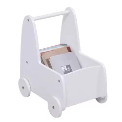 ΠΑΙΔΙΚΟ ΤΡΟΛΕΥ/ΚΑΡΟΤΣΑΚΙ RICKI HM18341.03 MDF & ΚΟΝΤΡΑΠΛΑΚΕ ΛΕΥΚΟ 33x45x50Υεκ