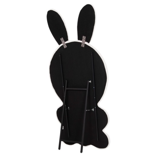 ΠΑΙΔΙΚΟΣ ΚΑΘΡΕΦΤΗΣ ΔΑΠΕΔΟΥ BUNNY HM4489.01 MDF ΡΟΖ & ΛΕΥΚΟ-ΜΑΥΡΟ STAND 80x162Υεκ.