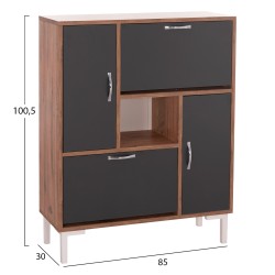 ΠΑΠΟΥΤΣΟΘΗΚΗ MEDY HM18187.02 ΜΕΛΑΜΙΝΗ ΣΕ ΦΥΣΙΚΟ & ΑΝΘΡΑΚΙ-ΜΑΥΡΑ ΠΟΔΙΑ 85x30x108.5Υεκ ΠΑΠΟΥΤΣΟΘΗΚΗ MEDY HM18187.02 ΜΕΛΑΜΙΝΗ ΣΕ ΦΥΣΙΚΟ & ΑΝΘΡΑΚΙ-ΜΑΥΡΑ ΠΟΔΙΑ 85x30x108.5Υεκ