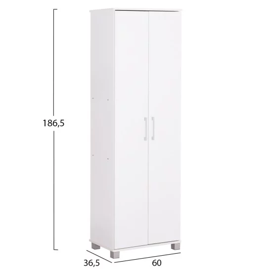 ΠΑΠΟΥΤΣΟΘΗΚΗ-ΝΤΟΥΛΑΠΑ CLUSE HM2403.03 ΜΕΛΑΜΙΝΗ ΛΕΥΚΟ ΧΡΩΜΑ 60Χ36,5Χ186,5Υεκ.