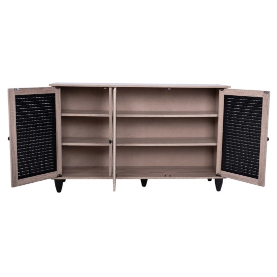 ΠΑΠΟΥΤΣΟΘΗΚΗ-ΝΤΟΥΛΑΠΙ MCKENNA 3ΠΟΡΤΕΣ HM2267.02 SONAMA-ΜΑΥΡΟ 112x30x68,5Υ εκ.