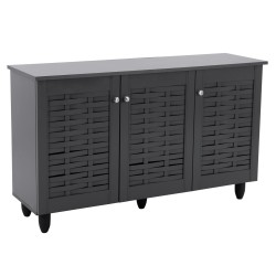 ΠΑΠΟΥΤΣΟΘΗΚΗ-ΝΤΟΥΛΑΠΙ IGGY ΞΥΛΙΝΗ 3ΠΟΡΤΕΣ HM2211.10 ΓΚΡΙ 114Χ34Χ68