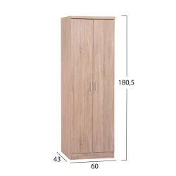 ΠΑΠΟΥΤΣΟΘΗΚΗ ΞΥΛΙΝΗ DAYANNA ΜΕ 6 ΡΑΦΙΑ 60X43X180.5εκ. ZEBRANO HM2379.01