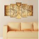 ΠΕΝΤΑΠΤΥΧΟΣ ΠΙΝΑΚΑΣ MDF VINTAGE WORLD MAP HM7206.06 100X60x0,3 εκ.