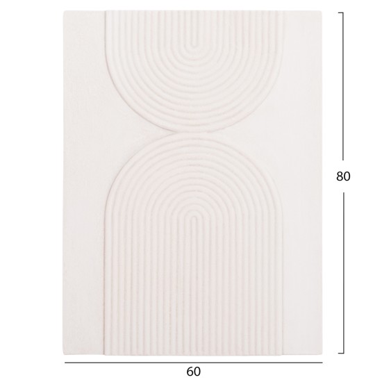 ΠΙΝΑΚΑΣ ΟΡΘΟΓΩΝΙΟΣ ΣΕΙΡΑ SANTORINI HM4523 MDF ΣΕ ΥΠΟΛΕΥΚΟ ΧΡΩΜΑ 60x4(πάχος)x80Υεκ.