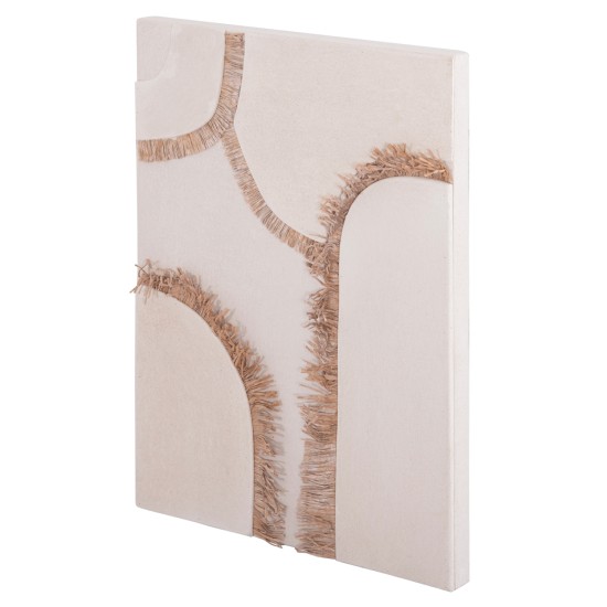 ΠΙΝΑΚΑΣ ΟΡΘΟΓΩΝΙΟΣ ΣΕΙΡΑ SANTORINI HM4532 MDF ΥΠΟΛΕΥΚΟ ΧΡΩΜΑ-ΔΙΑΚΟΣΜΗΣΗ ΜΠΕΖ 60x4,5(πάχος)x80Υεκ.