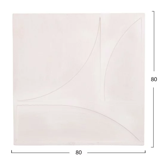 ΠΙΝΑΚΑΣ ΤΕΤΡΑΓΩΝΟΣ ΣΕΙΡΑ SANTORINI HM4507 MDF ΣΕ ΥΠΟΛΕΥΚΟ ΧΡΩΜΑ 80x4(πάχος)x80Υεκ.