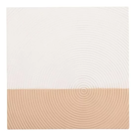 ΠΙΝΑΚΑΣ ΤΕΤΡΑΓΩΝΟΣ ΣΕΙΡΑ SANTORINI HM4519 MDF ΣΕ ΥΠΟΛΕΥΚΟ-ΚΑΦΕ ΧΡΩΜΑ 80x4(πάχος)x80Υεκ.