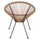 ΠΟΛΥΘΡΟΝΑ ACAPULCO Τ. ΦΩΛΙΑ ΜΕΤΑΛΛΟ ΜΑΥΡΟ ΜΕ TWISTED WICKER HM5871.01 70x73x79 εκ.