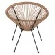 ΠΟΛΥΘΡΟΝΑ ACAPULCO Τ. ΦΩΛΙΑ ΜΕΤΑΛΛΟ ΜΑΥΡΟ ΜΕ TWISTED WICKER HM5871.01 70x73x79 εκ.