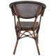 ΠΟΛΥΘΡΟΝΑ ΑΛΟΥΜΙΝΙΟΥ CLAY BAMBOO LOOK ΚΑΦΕ ΜΕ TEXTLINE HM5025 60,5x59x81Υ
