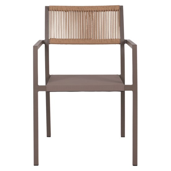 ΠΟΛΥΘΡΟΝΑ ΑΛΟΥΜΙΝΙΟΥ ΕΠΑΓΓΕΛΜΑΤΙΚΗ ΣΑΜΠΑΝΙΖΕ MIREN ME RATTAN ΠΛΑΤΗ HM5893.03 55,5x58,5x83 εκ.